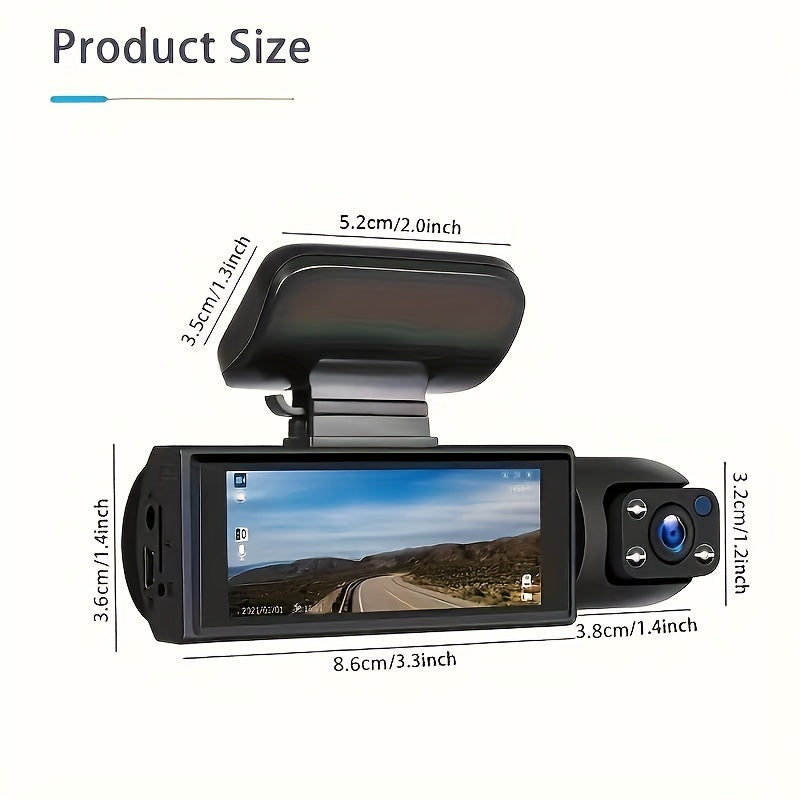 Front & Rear, Night Vision, Loop Recording