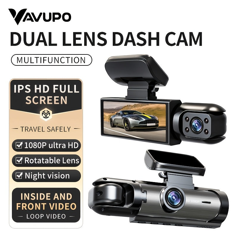 Front & Rear, Night Vision, Loop Recording